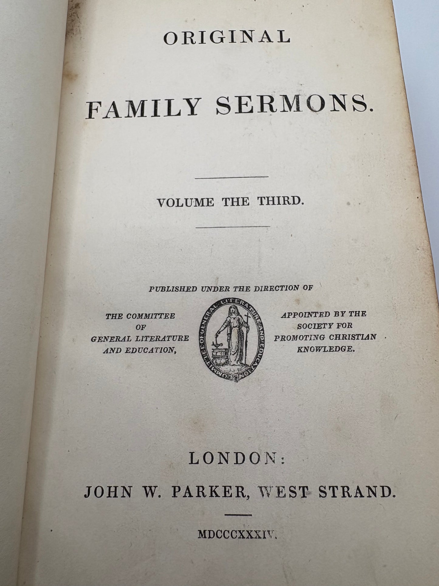 1834 Original Family Sermons