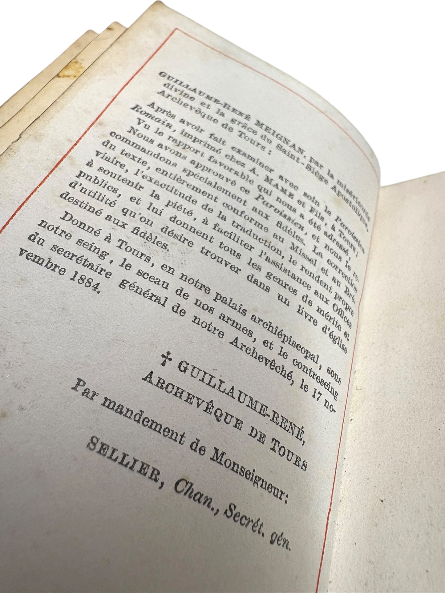 1889 French Catholic Prayer Book