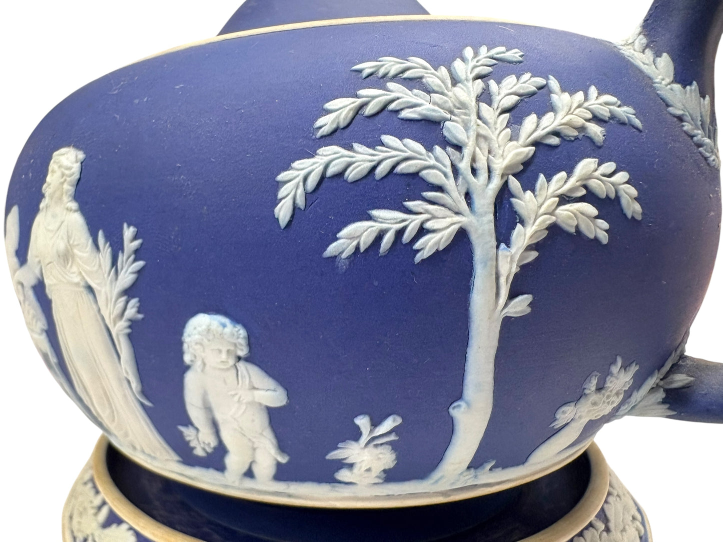 Wedgwood Blue Jasperware Teapot with Underplate