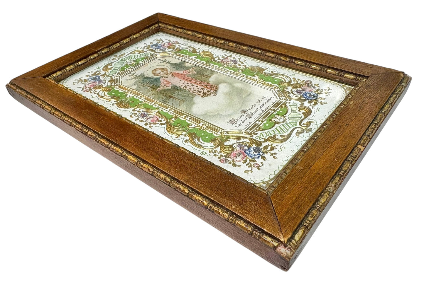 Antique Framed German Devotional