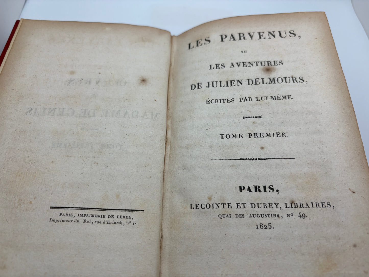 1825 Les Parvenus, ou Les Aventures de Julien Delmours (Volumes 1-3)
