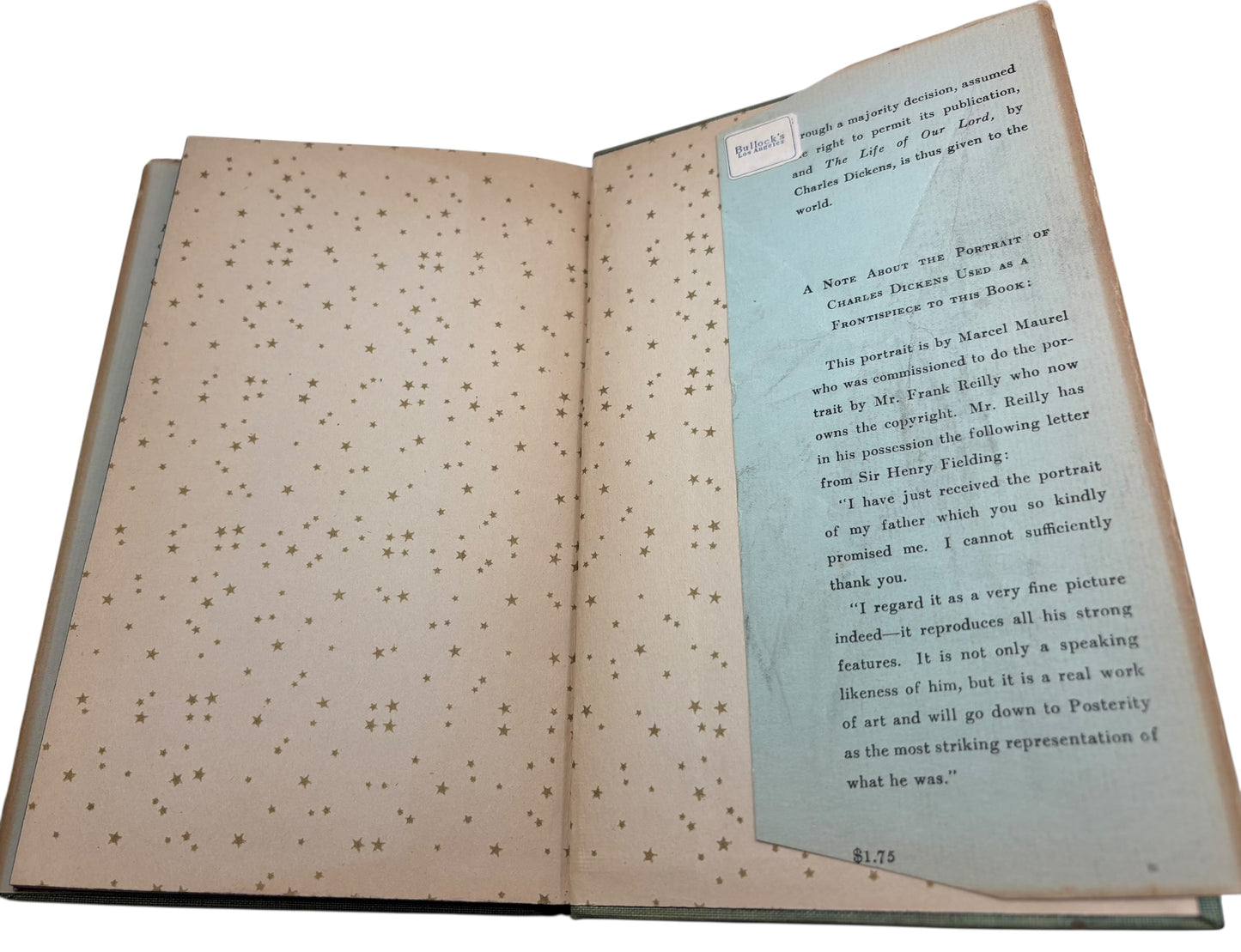 1934 First Edition, The Life of Our Lord by Charles Dickens