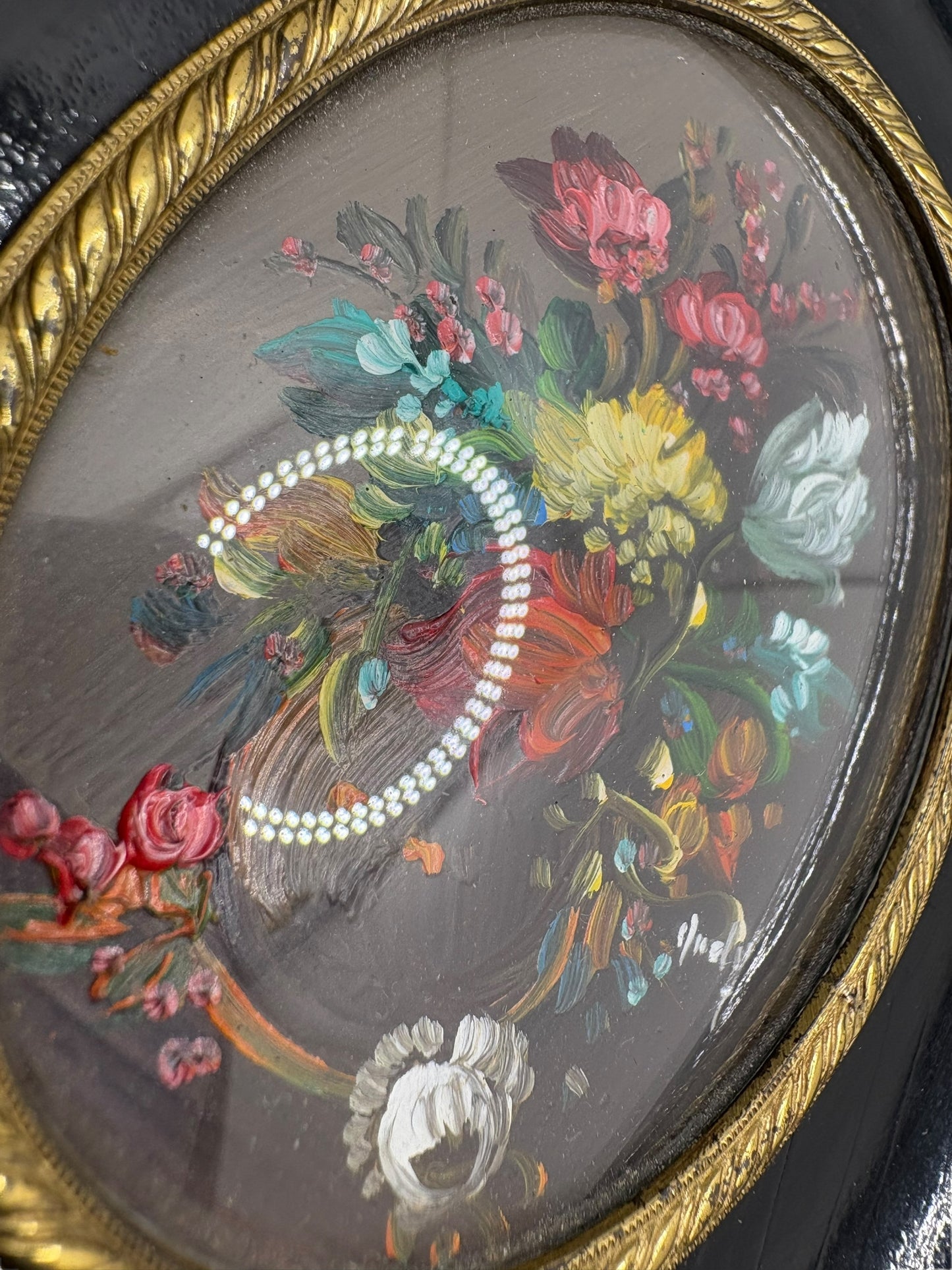 19th Century Miniature Floral Painting