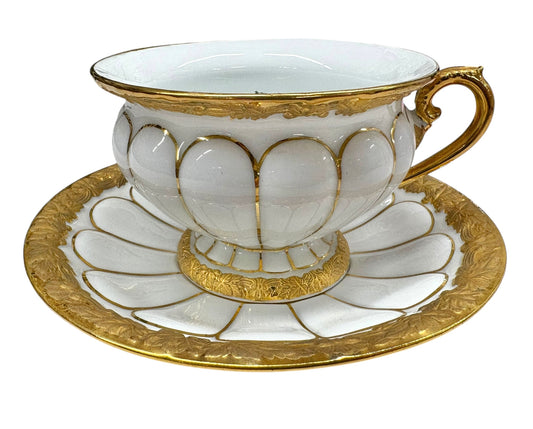 Antique Meissen Teacup & Saucer