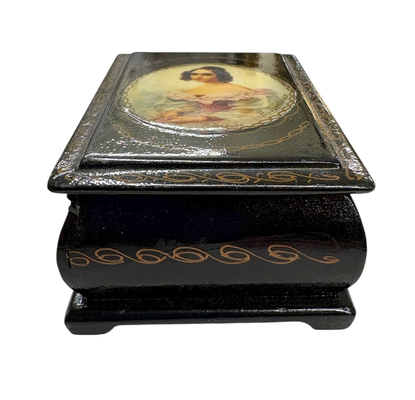 Russian Hand-painted Lacquered Box