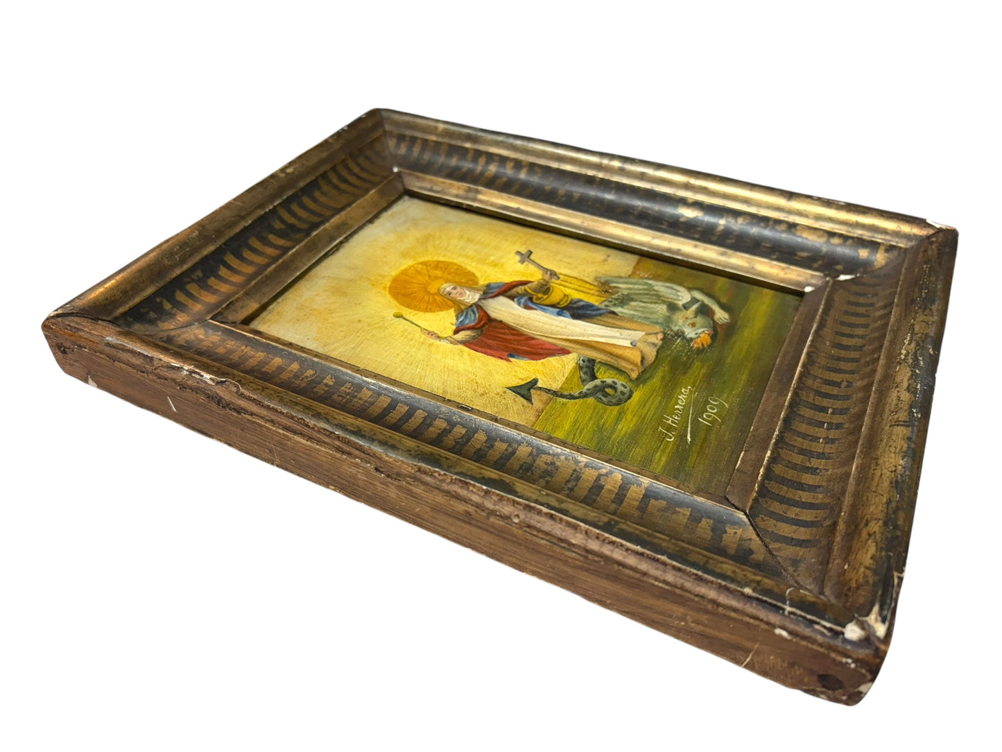 1909 Saint Margaret of Antioch Religious Oil Painting