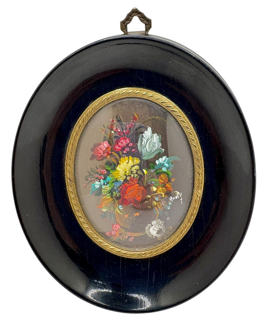 19th Century Miniature Floral Painting