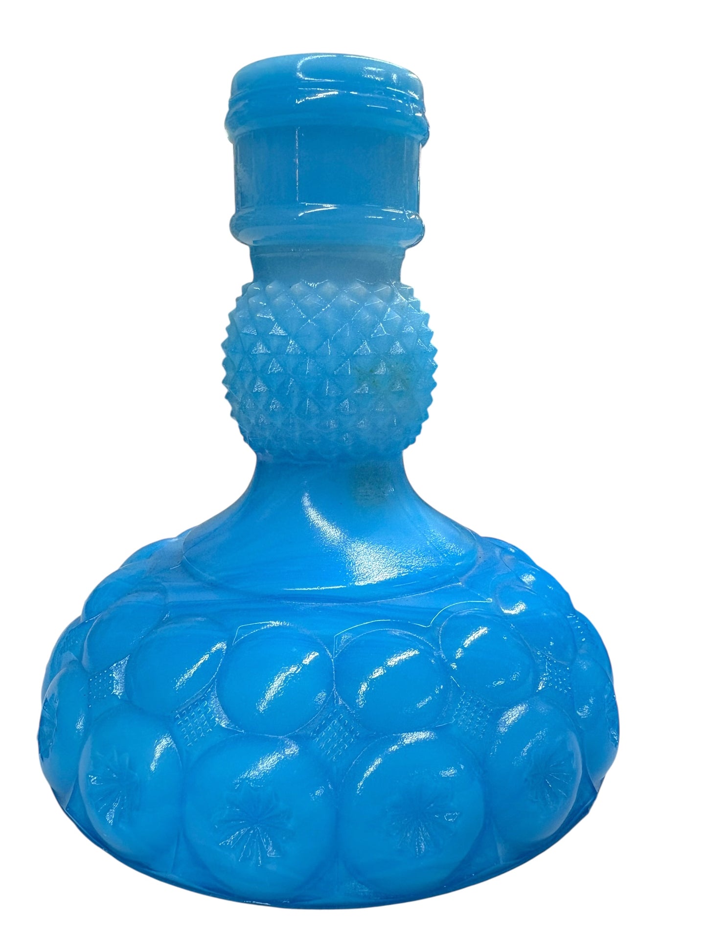 Vintage Blue Candle Holder Pair