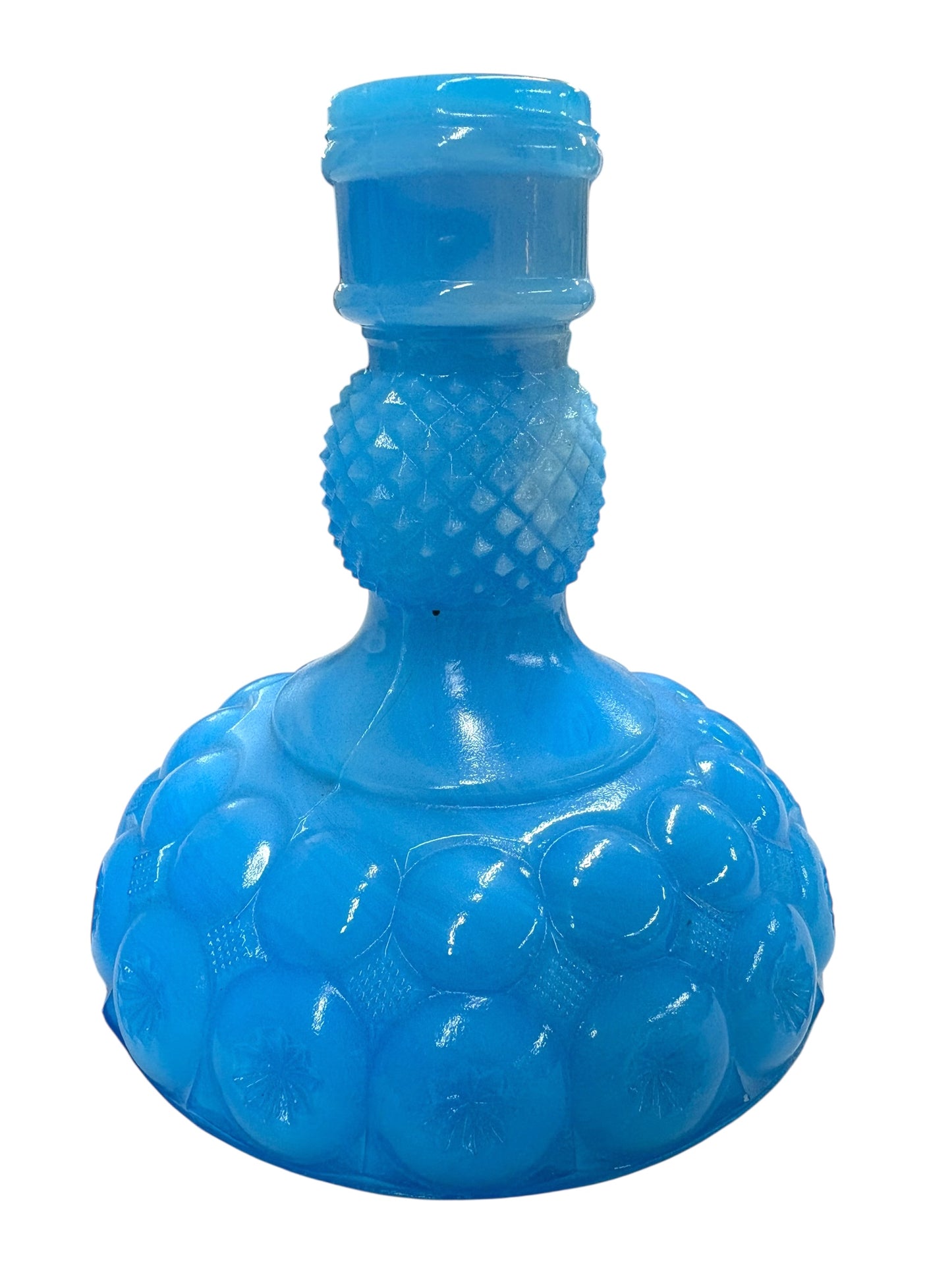 Vintage Blue Candle Holder Pair