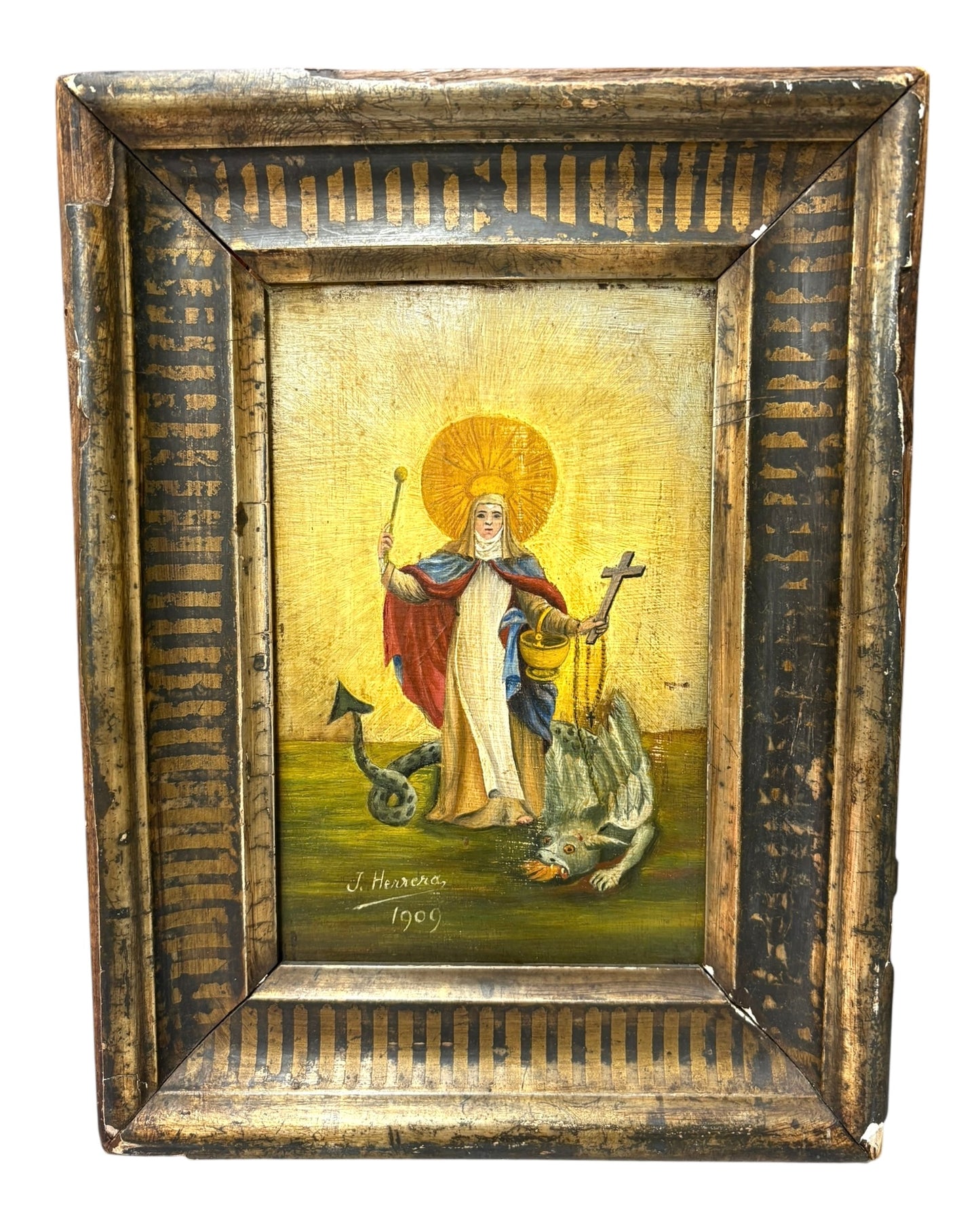 1909 Saint Margaret of Antioch Religious Oil Painting